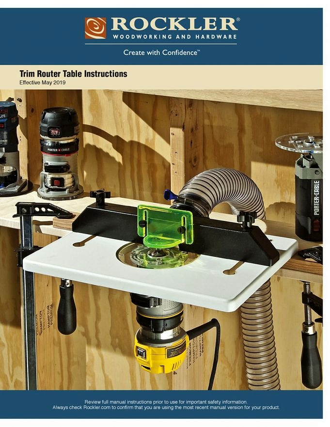 Rockler Trim Router Table Info